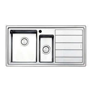 Samet Lavello cucina SAXT332 2 vasche e gocciolatoio destro 100x50 cm