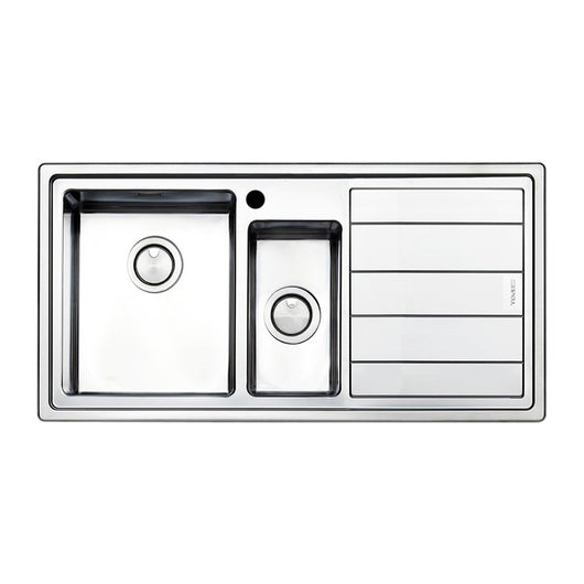 Samet Lavello cucina SAXT332 2 vasche e gocciolatoio destro 100x50 cm
