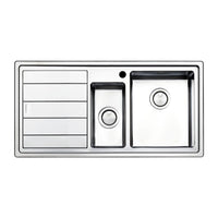 Samet Lavello cucina SAXT332 2 vasche e gocciolatoio sinistro 100x50 cm