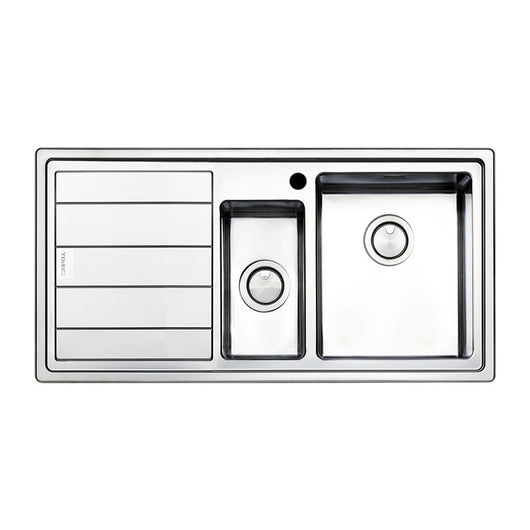 Samet Lavello cucina SAXT332 2 vasche e gocciolatoio sinistro 100x50 cm