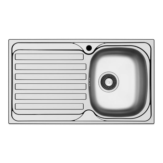 Lavello da incasso Adriatico861 monostampo 1 vasca e gocciolatoio sinistro inox