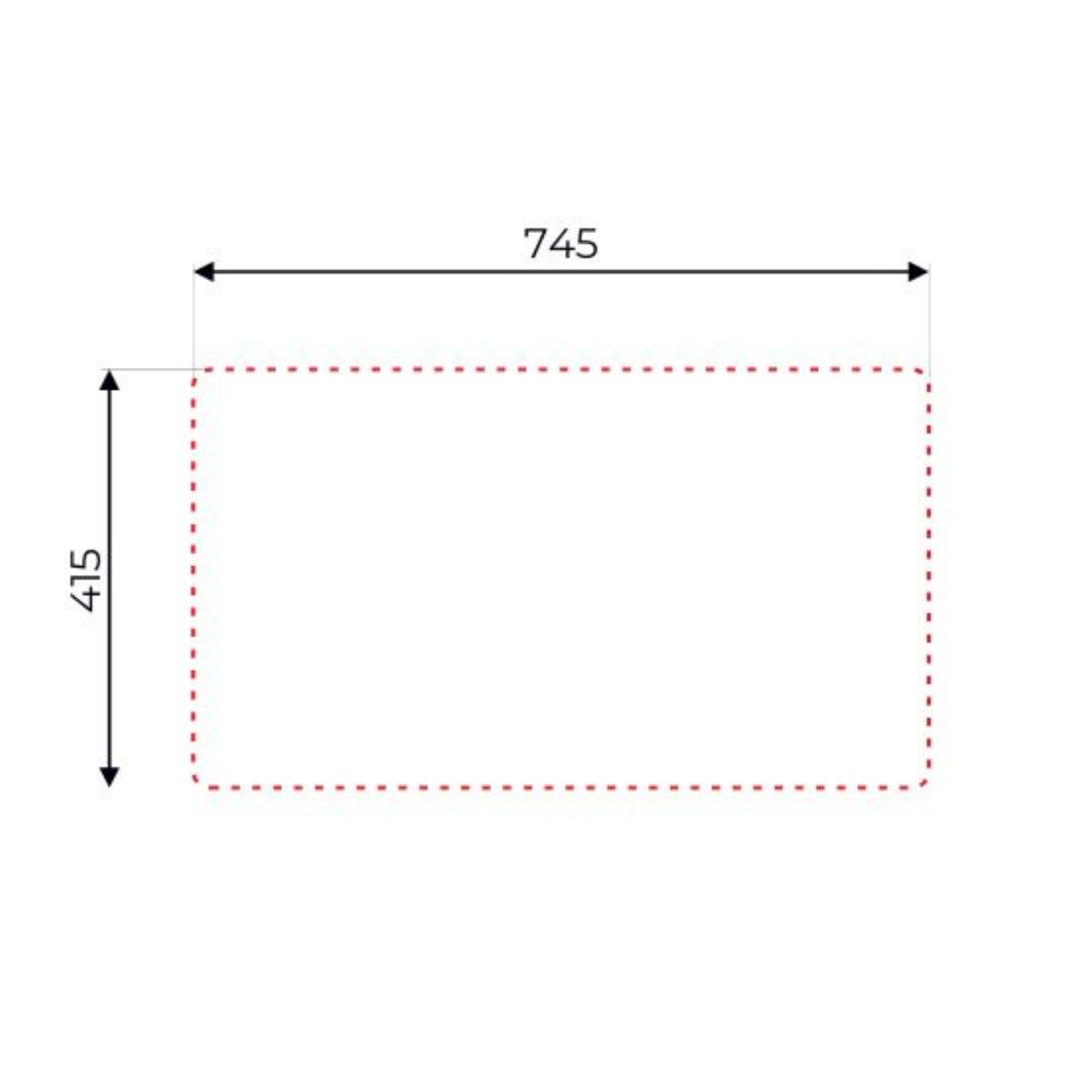 Lavello incasso cucina acciaio 76x43.5 una vasca e gocciolatoio sinistro SA07SX Samet