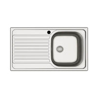 Lavello incasso cucina acciaio 86x50 cm una vasca e gocciolatoio sinistro MP861VSX