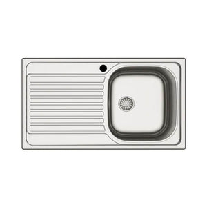 Lavello incasso cucina acciaio 86x50 cm una vasca e gocciolatoio sinistro MP861VSX