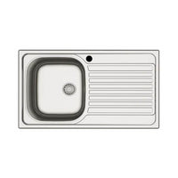 Lavello incasso cucina MP861VDX acciaio 86x50 cm una vasca e gocciolatoio destro