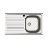 Lavello incasso cucina MP861VSX acciaio 86x50 cm una vasca e gocciolatoio sinistro