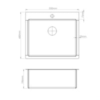 Lavello incasso monovasca 55x48x20H Samet SA3070 inox