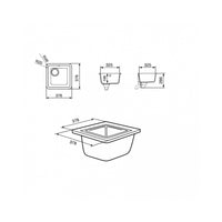 Lavello incasso monovasca sottotop 38x38 Smeg VST38AL colore alluminio