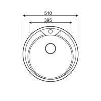 Lavello incasso SA02 monostampo diametro 51 cm. inox