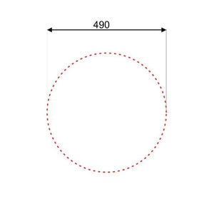 Lavello rotondo incasso per cucina SA02 inox diametro 51 cm