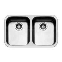 Lavello sottotop 2 vasche 76x45 Smeg UM3434 inox