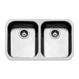 Lavello sottotop 2 vasche 76x45 Smeg UM3434 inox