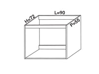Base per lavello d’appoggio spedizione in kit Lunghezza 90 Profondità 55 Altezza 72 esclusi piedini Altezza piedini 10 cm in colore larice bianco
