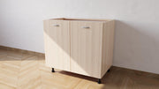 Mobile Base Da 90 Compresa Di 2 Ante .Spedizione In Kit H 72 Cm L 90 Cm P 55,5 Cm colore Rovere