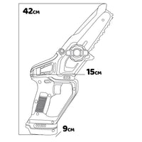 Lazher 20 - Motosega a batteria per potatura Alfa Line, con barra da 5", 1 batteria 2a + caricabatteria