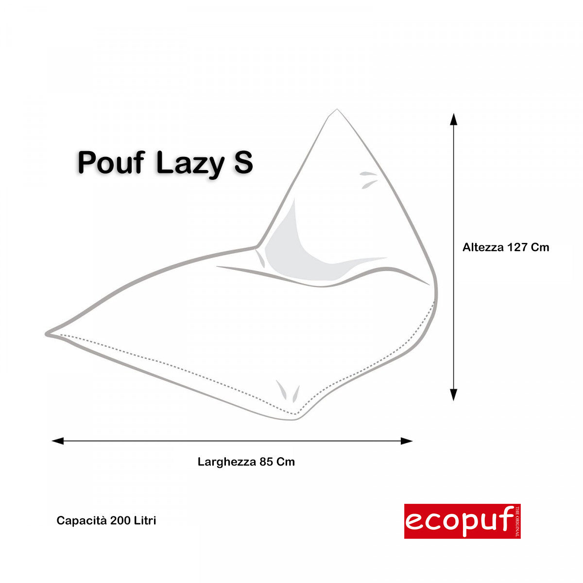 Lazy S Pouf Poltrona a Sacco Cuscino da terra Puff Impermeabile Waterproof da esterno
