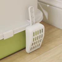 Lettiera per Gatti Chiusa con 2 Porte, Vassoio Estraibile, Paletta e Deodorante, in PP, 40.5x52.5x42.5 cm, Verde