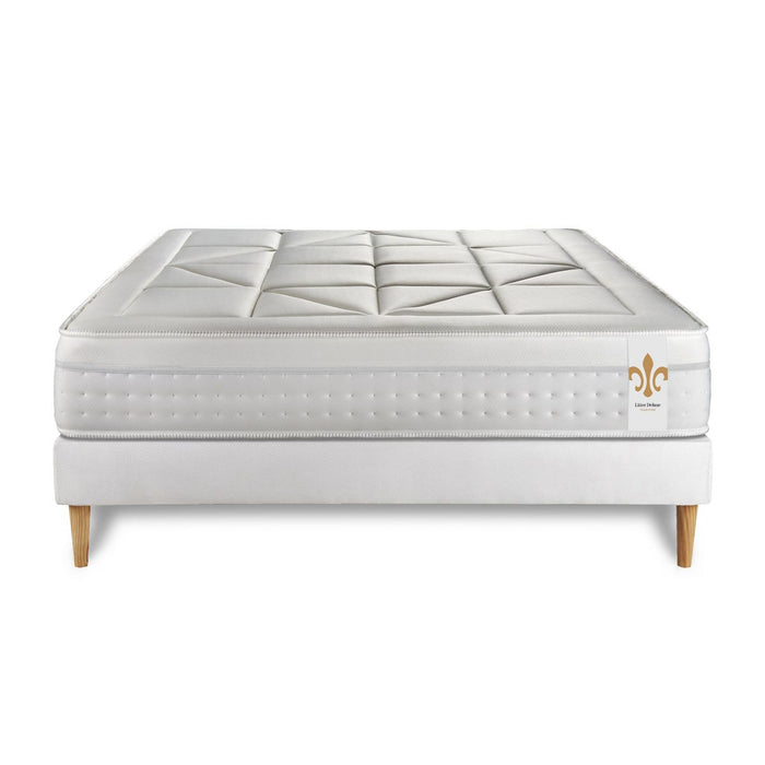 Pacchetto letto completo - Materasso 180x200cm + Box spring con doghe (kit) + 2 cuscini + Piumino - Vingt-Huit