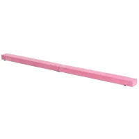 Trave da Ginnastica Equilibrio Allenamento Pieghevole Casa Legno 210 × 10 × 6.5cm Rosa