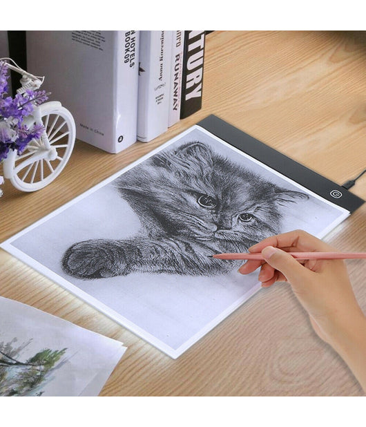 Led Art Light Pad Tavolo Supporto Luminoso Per Tracciare Disegni Artisti Fto A4         