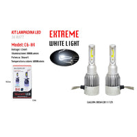 Trade Shop - Led Auto E Moto Lampade Fari Maxtech H4 C6 Kit Lampadine 36w Luce Bianca 6000k -