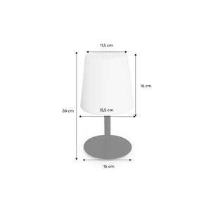 Lampada da tavolo a led per interni/esterni 16cm, nero