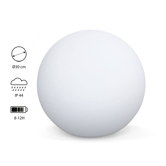 Lampada a sfera led luce bianca con batteria ricaricabile