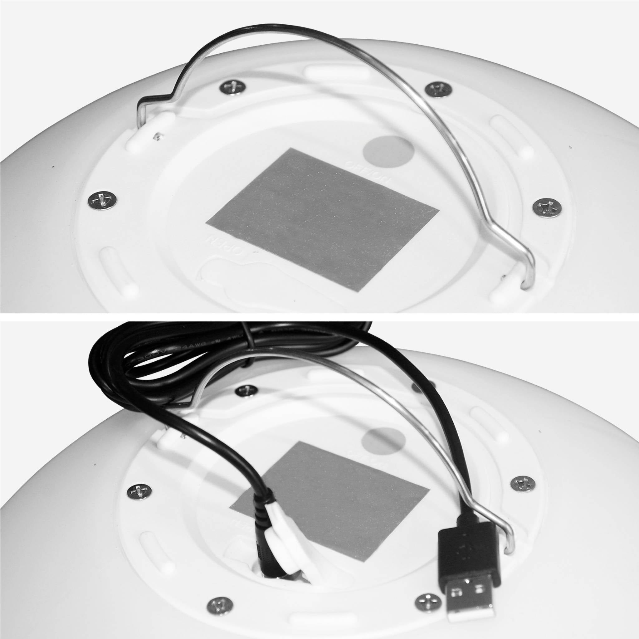 Lampada a sfera led luce bianca con batteria ricaricabile