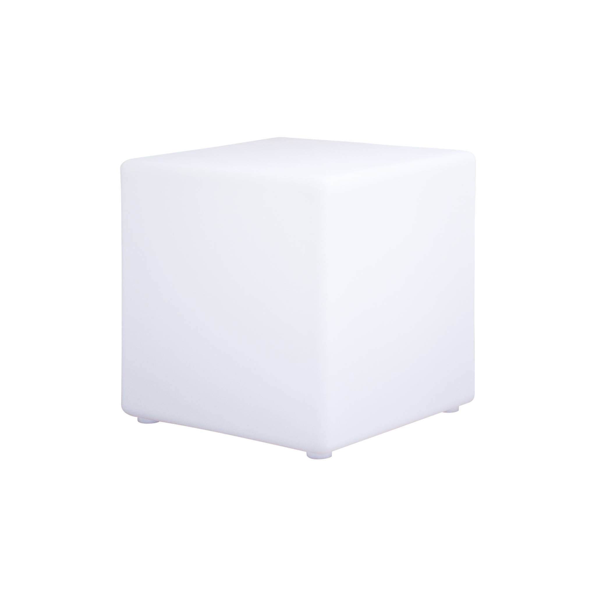 Lampada a cubo led colore bianco con batteria ricaricabile, multicolor