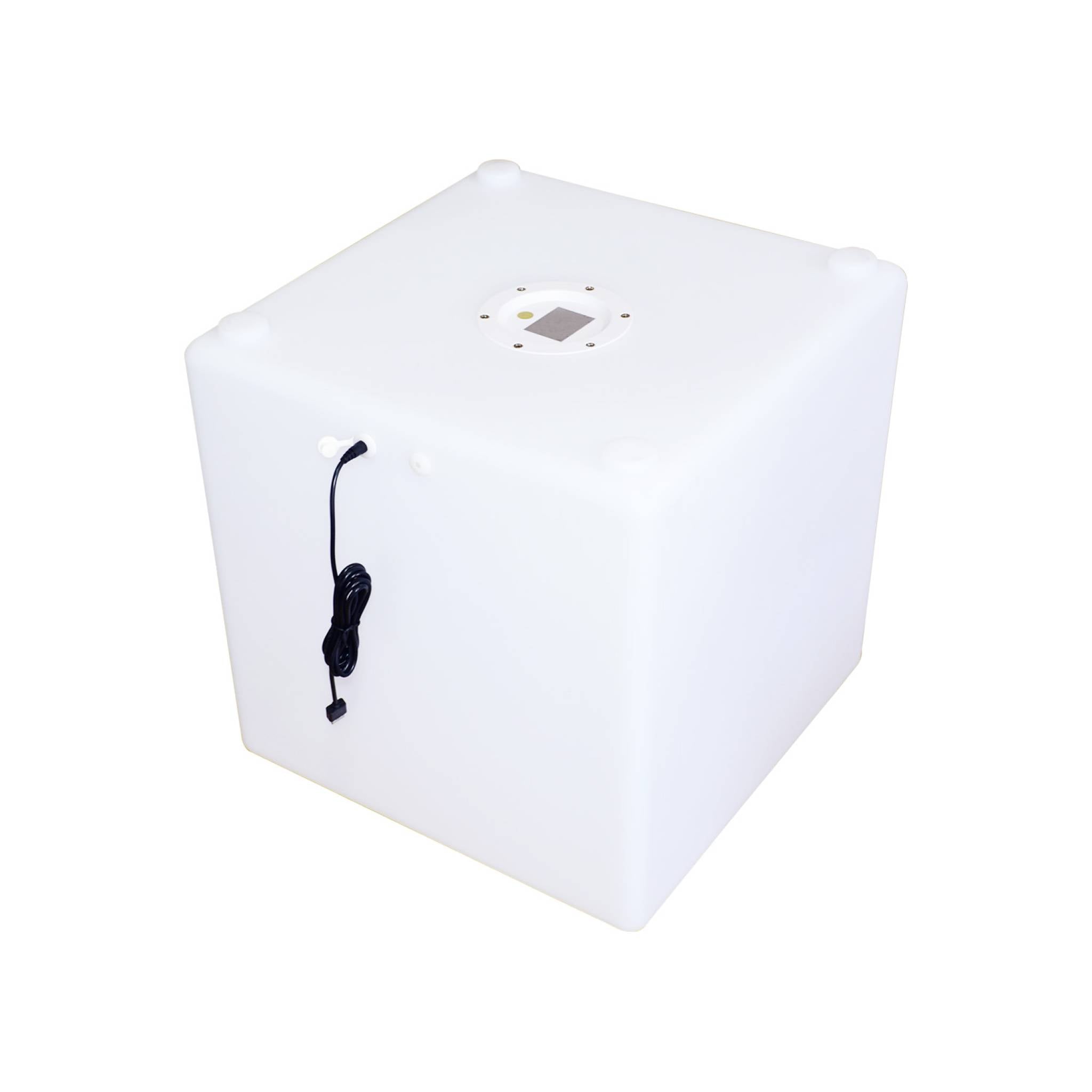 Lampada a cubo led colore bianco con batteria ricaricabile, multicolor