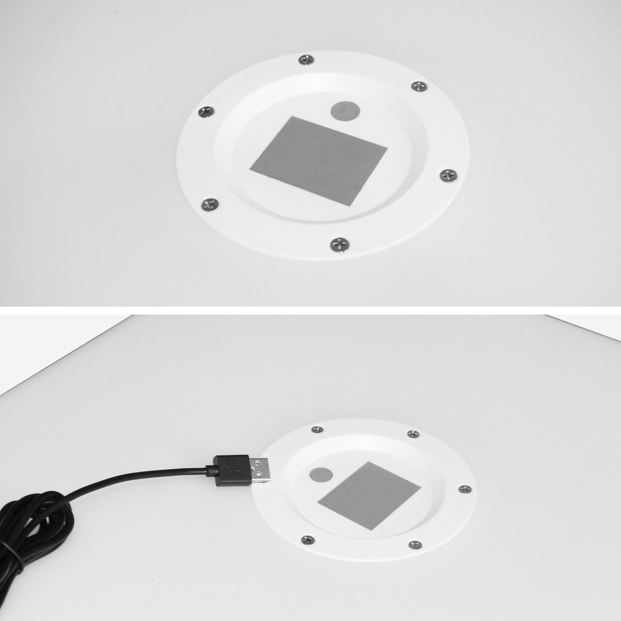 Lampada a cubo led colore bianco con batteria ricaricabile, multicolor