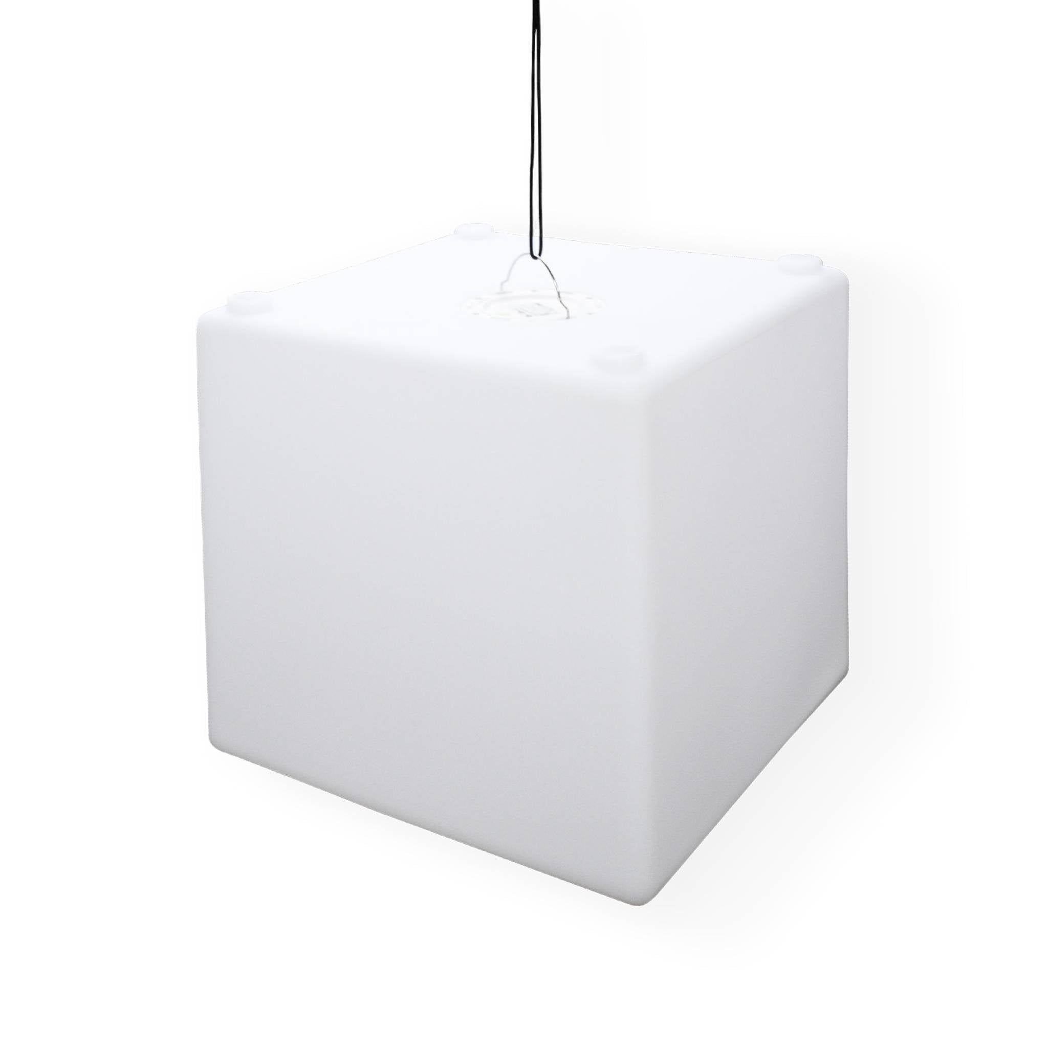 Lampada a cubo led colore bianco con batteria ricaricabile, bianco
