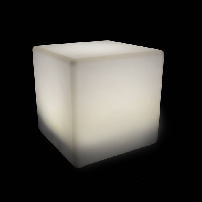 Lampada a cubo led colore bianco con batteria ricaricabile, bianco
