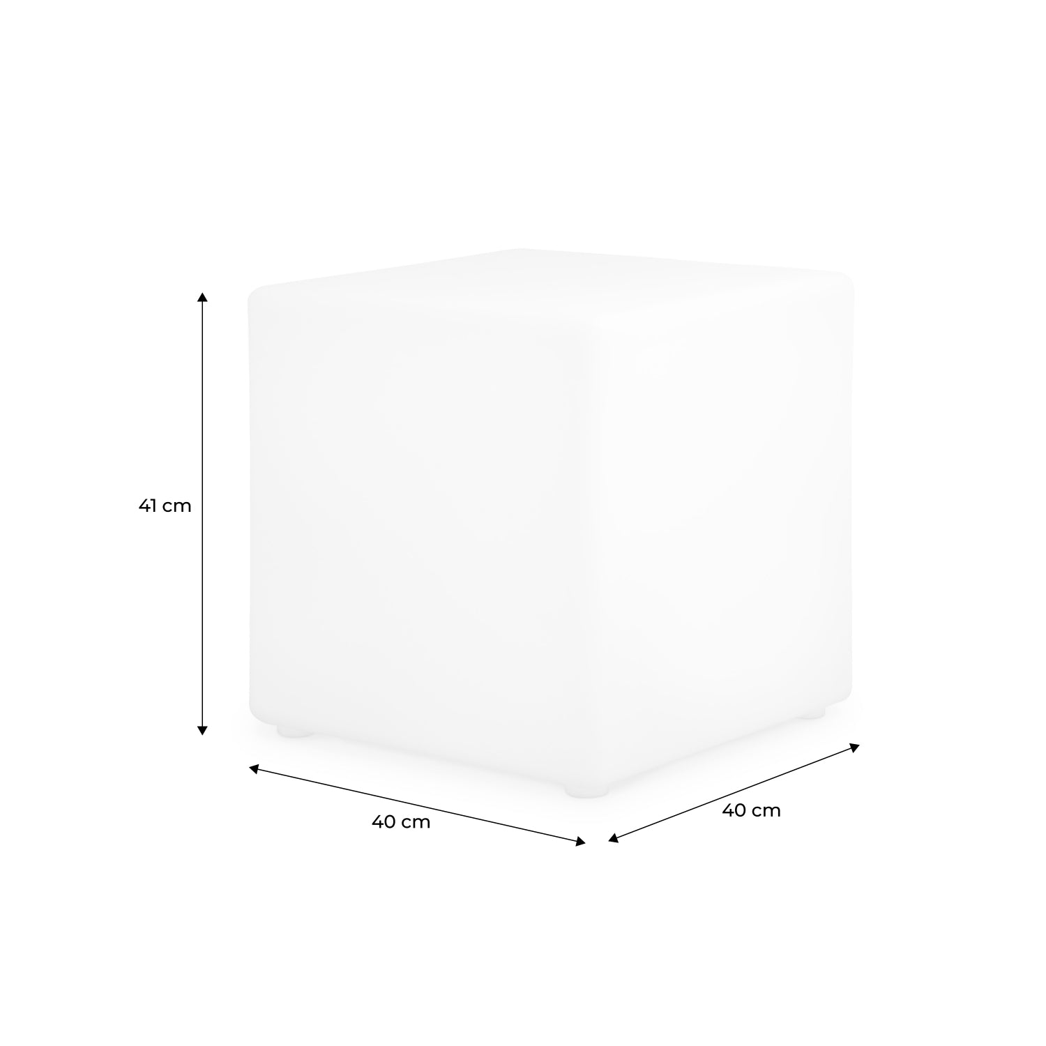 Lampada a cubo led colore bianco con batteria ricaricabile, bianco