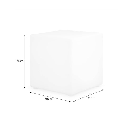 Lampada a cubo led colore bianco con batteria ricaricabile, bianco