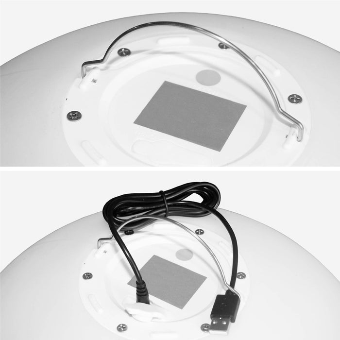 Lampada a sfera led luce bianca con batteria ricaricabile