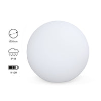 Lampada a sfera led luce bianca con batteria ricaricabile