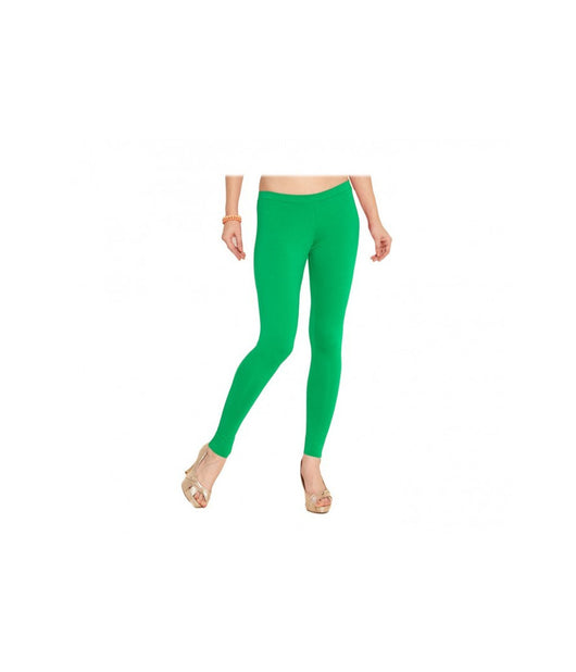 Trade Shop - Leggings Panta Collant Cotone Modellante Fuseaux Leggins Per Sport Fitness Casa - Verde   S-m