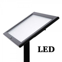 Leggio Menu per esterni Led Nero Ristoranti Alberghi A4