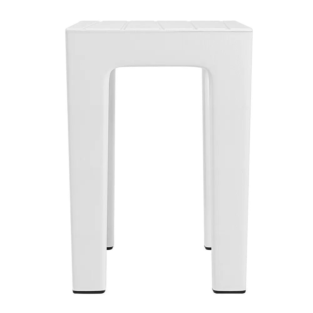 Lello lo sgabello multiuso ad alta resistenza bianco effetto legno