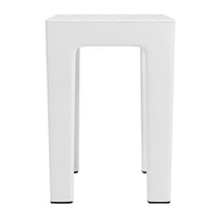 Lello lo sgabello multiuso ad alta resistenza bianco effetto legno