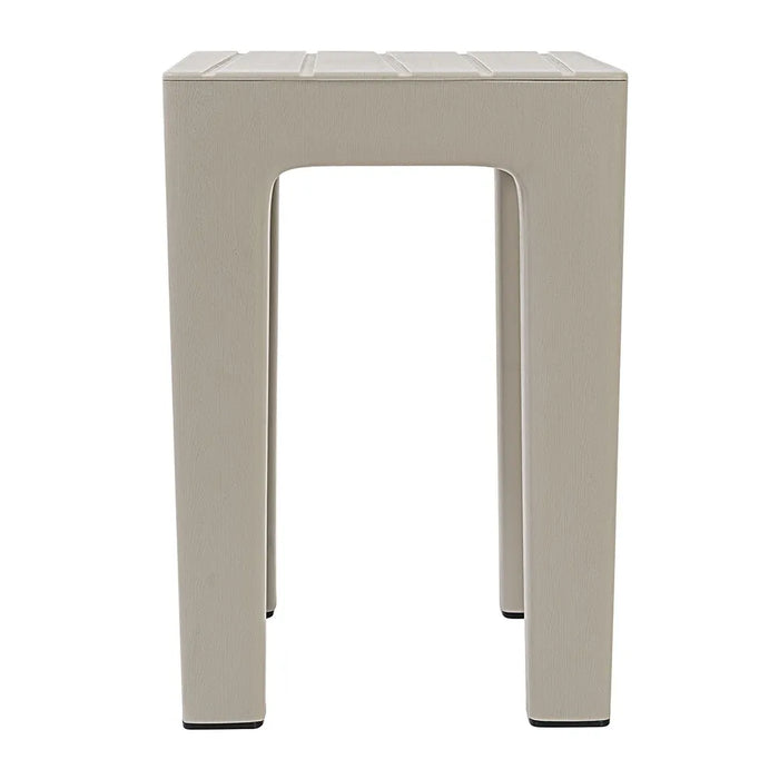 Lello lo sgabello multiuso ad alta resistenza tortora con effetto legno