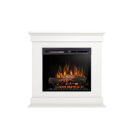 Camino Elettrico Riscaldante Da Pavimento Autoportante a LED - 23" - Bianco opaco - 93 x 90 x 29 - LENOX