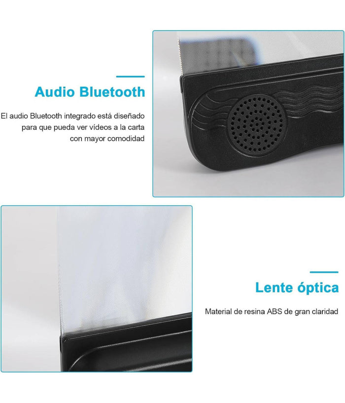 Lente 3d Amplificatore Audio E Video Per Smartphone Da 12" Ingrandimento Schermo         