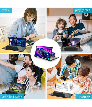 Lente Di Ingrandimento Schermo 12" 3d Per Cellulare Smartphone Guardare Video Film         