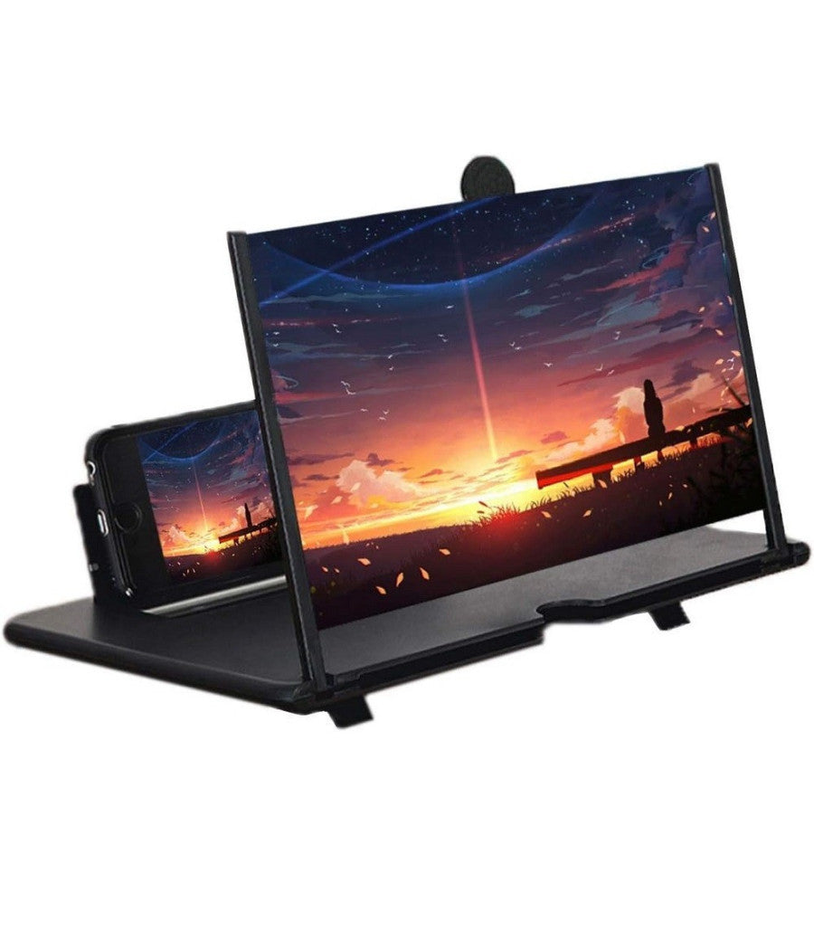 Lente Di Ingrandimento Schermo 12" 3d Per Cellulare Smartphone Guardare Video Film         