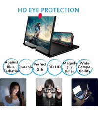 Lente Di Ingrandimento Schermo 12" 3d Per Cellulare Smartphone Guardare Video Film         