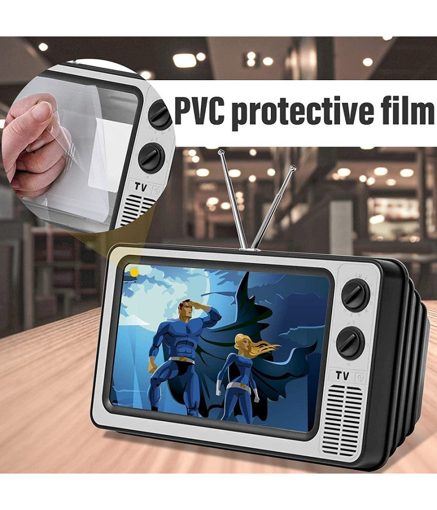 Lente Ingrandimento Display Schermo Telefono Cellulare Smartphone Forma Di Tv         