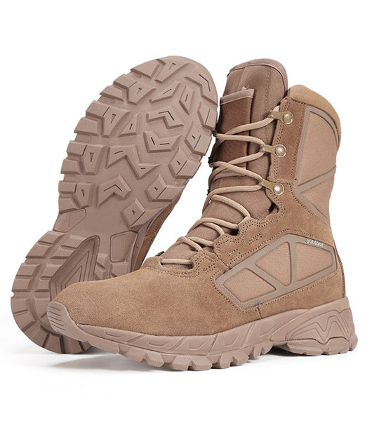 LEOPARD - Stivale Militare 8" Ultra Leggero | Cerniera YKK | Suola Antiscivolo | PU 3D | Taglie 36-48 EU