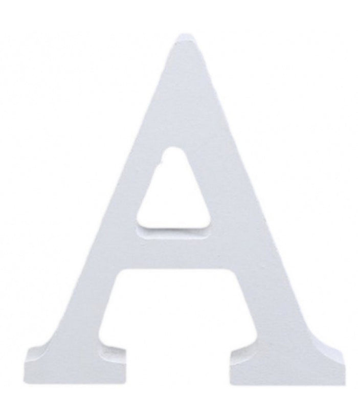 Lettera A In Legno Bianco 11cm Decorazione Confettata Matrimonio Compleanno Casa         